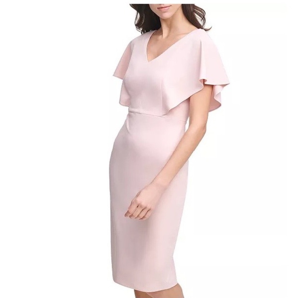 KENSIE CAPE SLEEVE DRESS